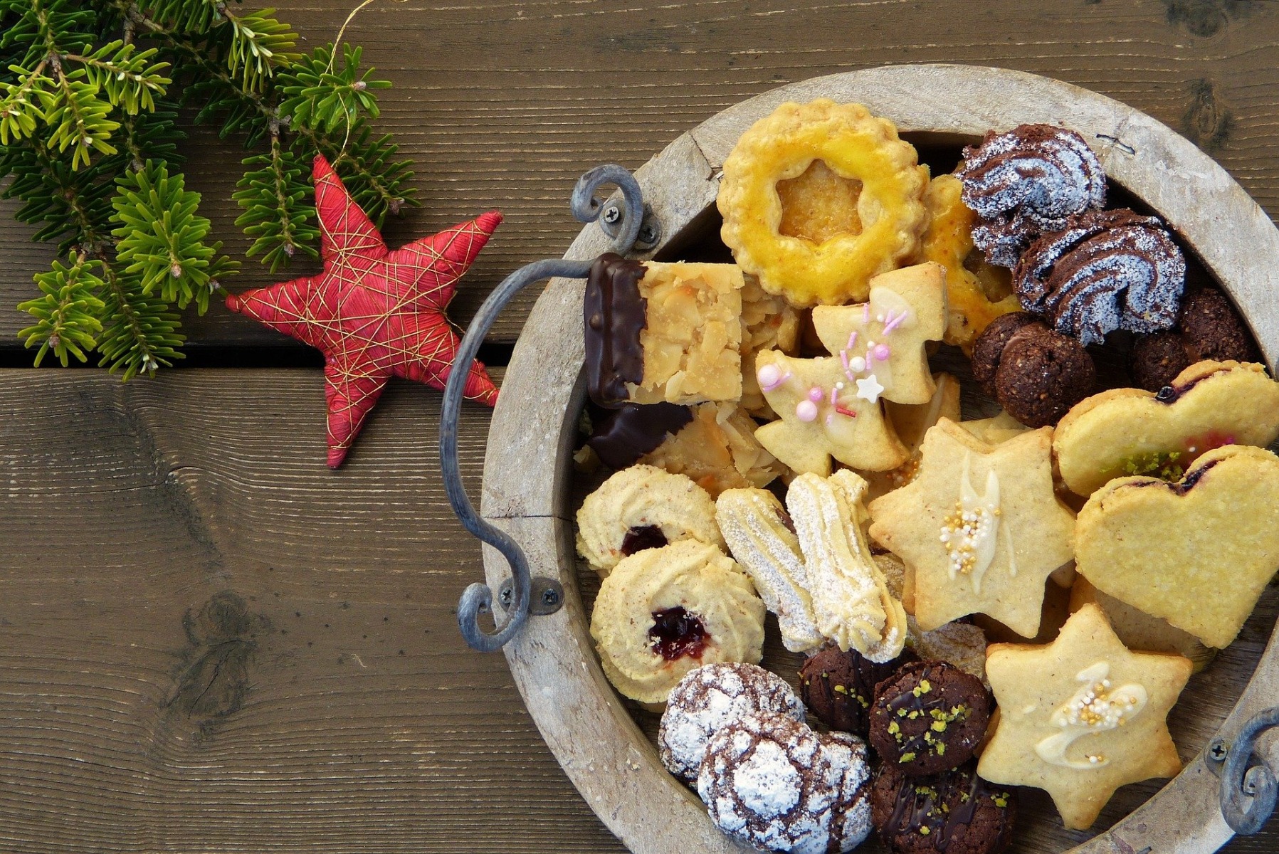 Plateau de biscuits de Noël