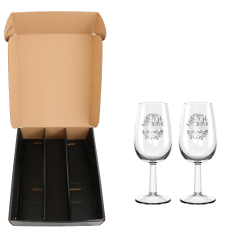 Coffret sans bouteille avec verre à vin INAO