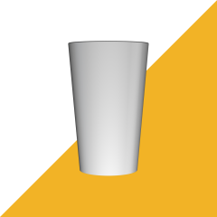 Gobelet réutilisable blanc opaque 25-33cl 